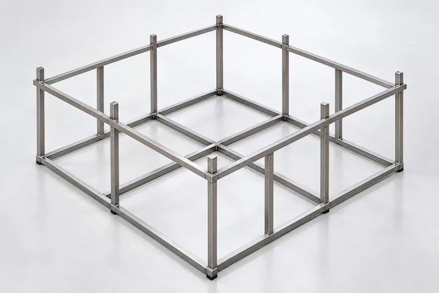 Simple stainless-steel hot tub support frame